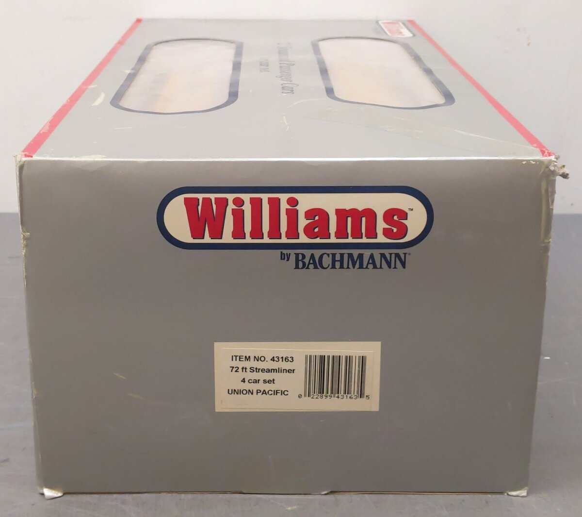 Williams 43163 O Union Pacific 72 Ft. Streamline Passenger Cars (Set of 4) NIB