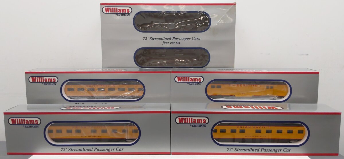 Williams 43163 O Union Pacific 72 Ft. Streamline Passenger Cars (Set of 4) NIB