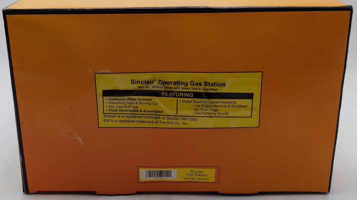 MTH 30-9101 O Gauge Sinclair Assembled Operating Gas Station EX/Box