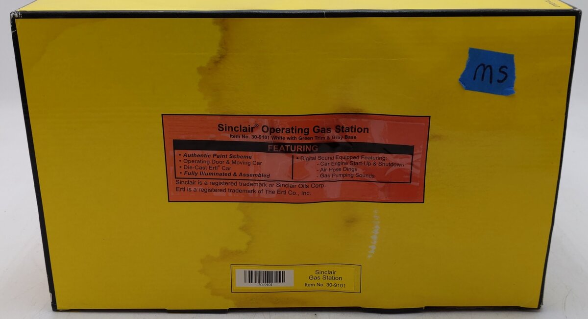MTH 30-9101 O Gauge Sinclair Assembled Operating Gas Station EX/Box