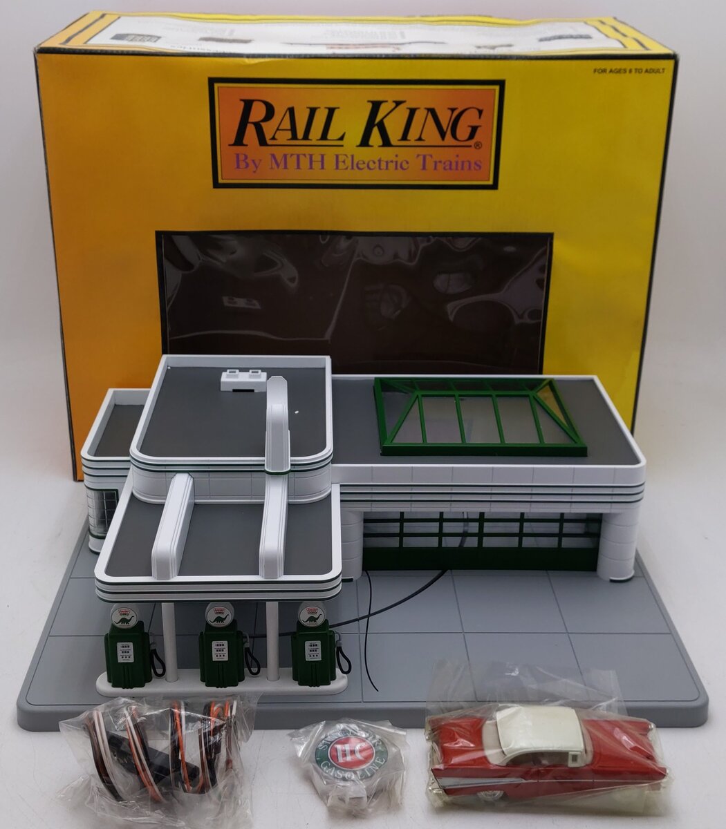 MTH 30-9101 O Gauge Sinclair Assembled Operating Gas Station EX/Box