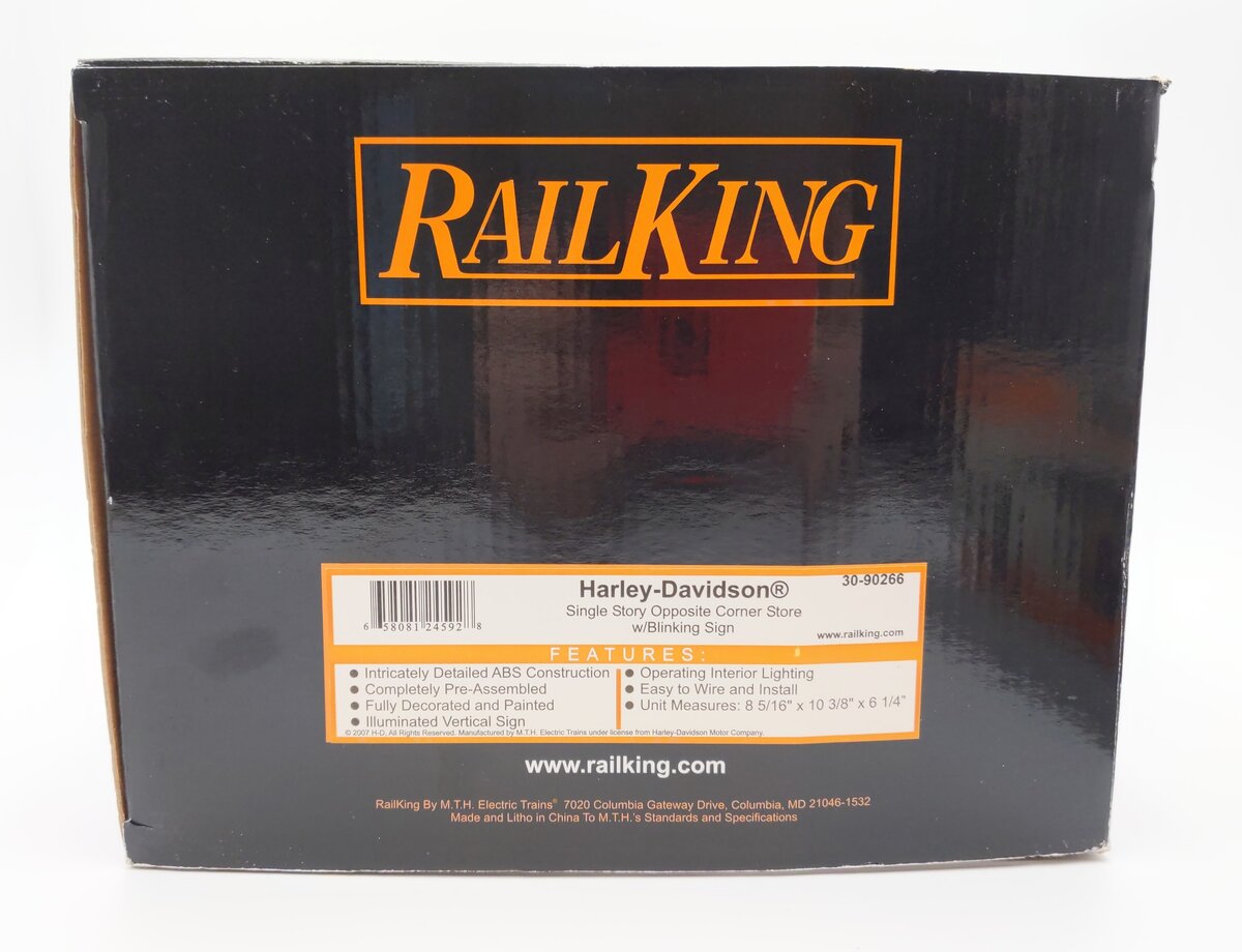 MTH 30-90266 O Assembled Harley Davidson Corner Store EX/Box