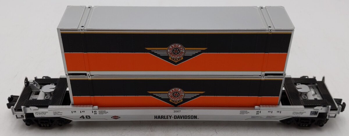 MTH 30-76256 Harley-Davidson Husky Stack Car w/Load EX/Box