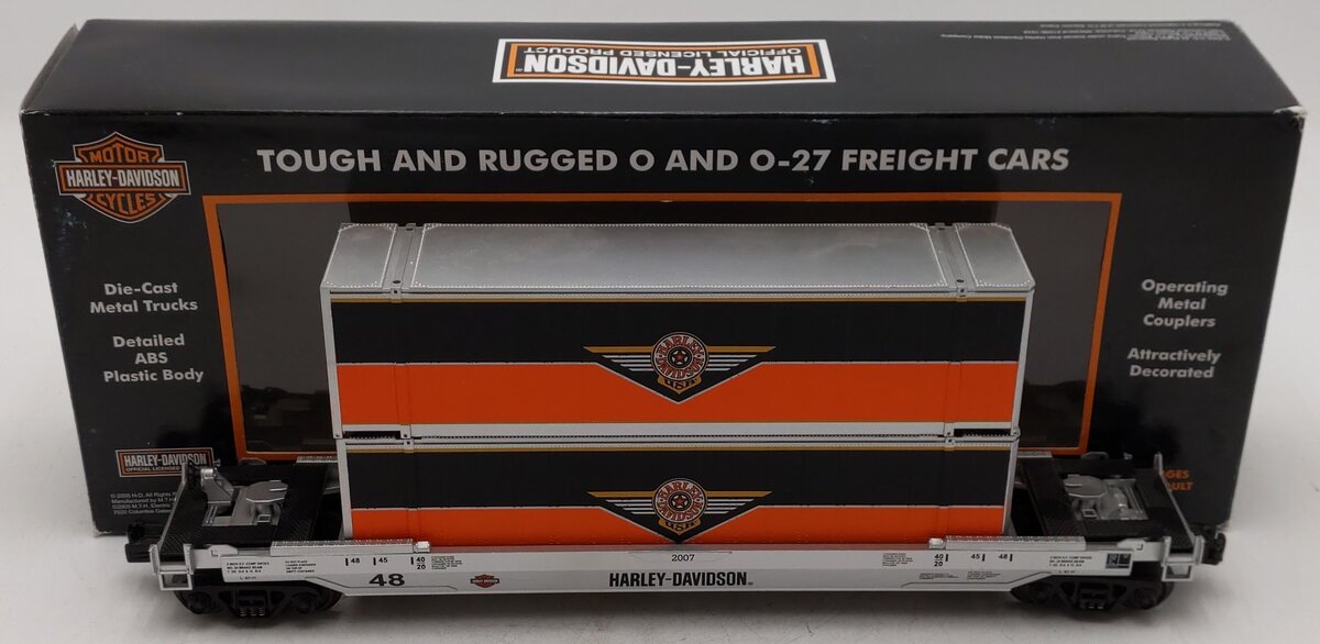 MTH 30-76256 Harley-Davidson Husky Stack Car w/Load EX/Box