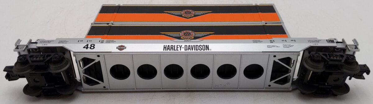 MTH 30-76256 Harley-Davidson Husky Stack Car w/Load EX/Box
