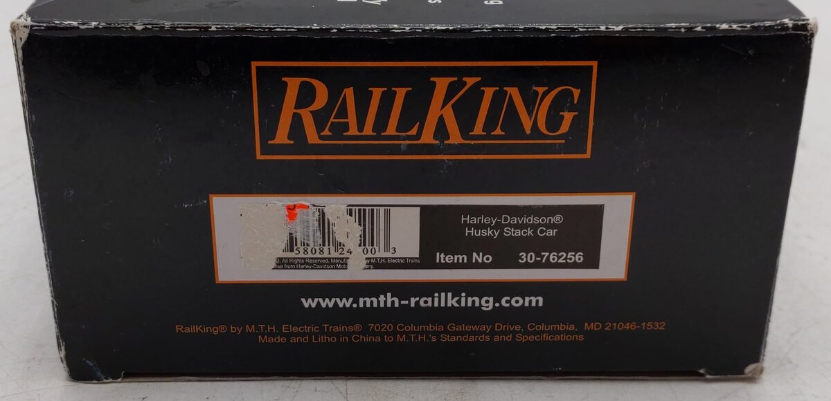 MTH 30-76256 Harley-Davidson Husky Stack Car w/Load EX/Box