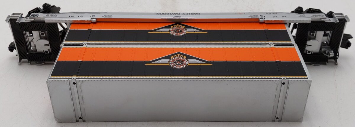MTH 30-76256 Harley-Davidson Husky Stack Car w/Load EX/Box