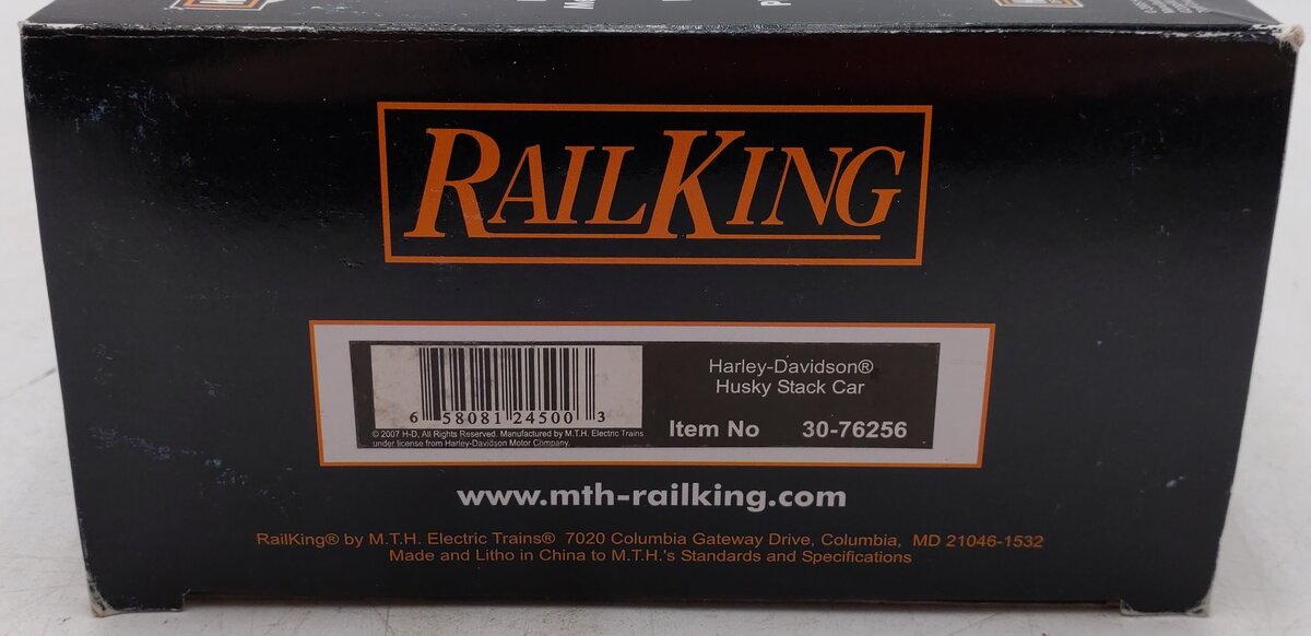 MTH 30-76256 Harley-Davidson Husky Stack Car w/Load EX/Box