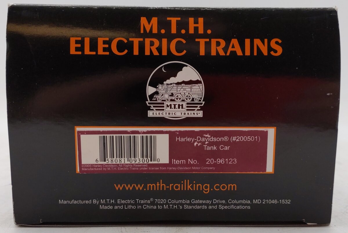 MTH 20-96123 O Gauge Harley-Davidson Tank Car #200501 EX/Box
