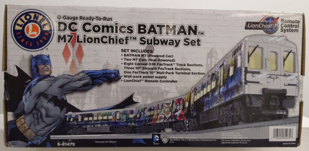 Lionel 6-81475 O Gauge DC Comics Batman Subway LionChief Set EX/Box