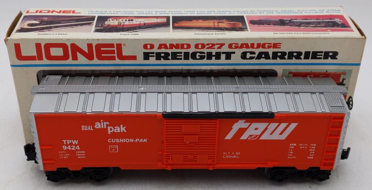 Lionel 6-9424 O Gauge Toledo, Peoria, & Western Boxcar EX/Box