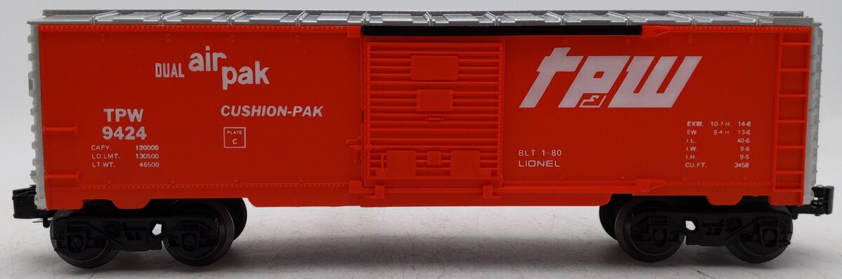 Lionel 6-9424 O Gauge Toledo, Peoria, & Western Boxcar EX/Box