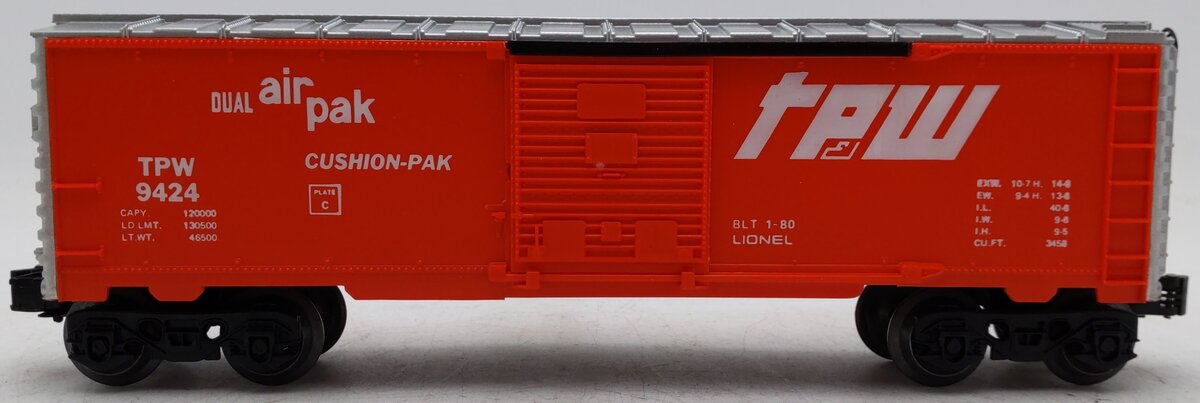 Lionel 6-9424 O Gauge Toledo, Peoria, & Western Boxcar EX/Box