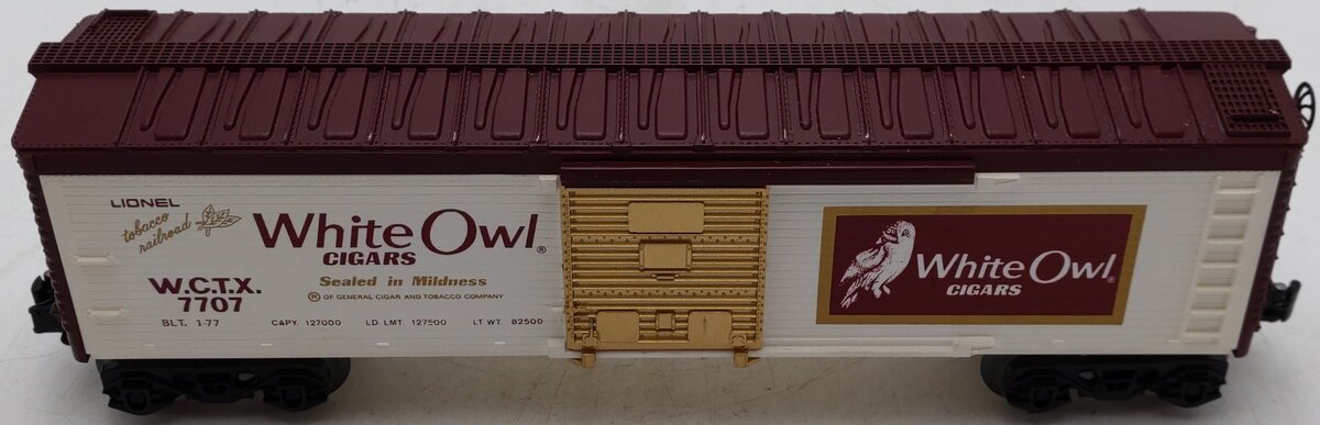 Lionel 6-7707 O Gauge White Owl Cigar Boxcar EX