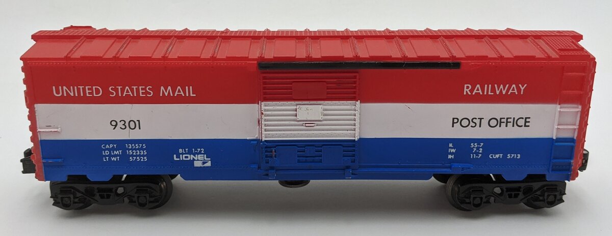 Lionel 6-9301 O Gauge US Mail Operating Boxcar #9301 - Without Mailbag VG