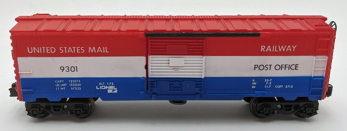 Lionel 6-9301 O Gauge US Mail Operating Boxcar #9301 - Without Mailbag VG