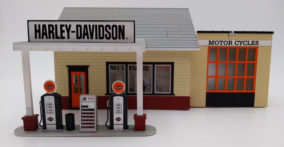 MTH 30-90327 Harley Davidson Country Gas Station EX/Box