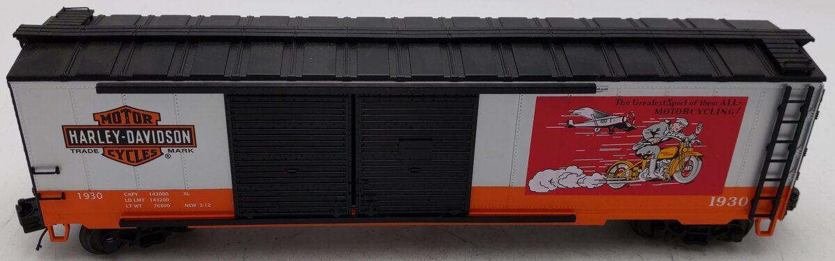 MTH 20-93544 O Gauge Harley Davidson 50' Double Door Box Car #1930 EX/Box