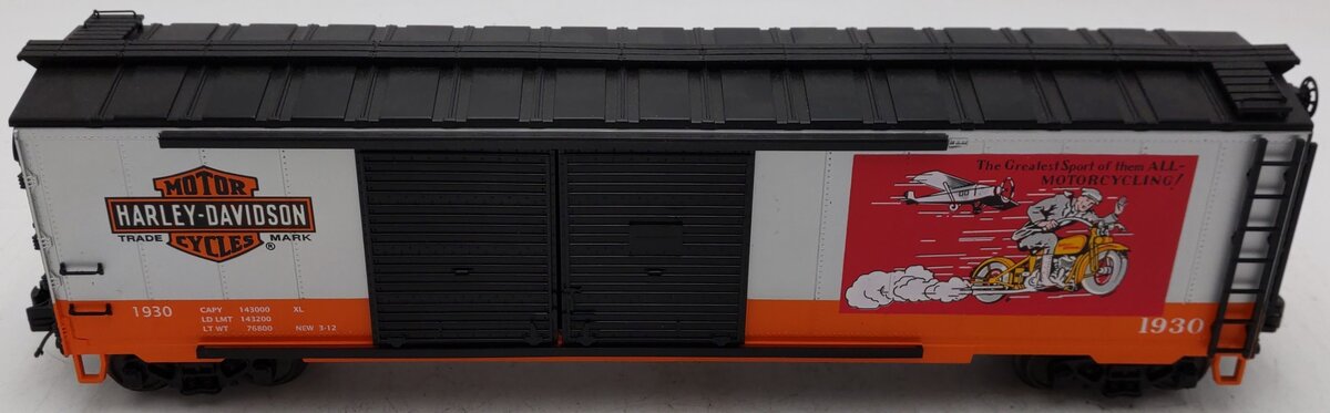 MTH 20-93544 O Gauge Harley Davidson 50' Double Door Box Car #1930 EX/Box
