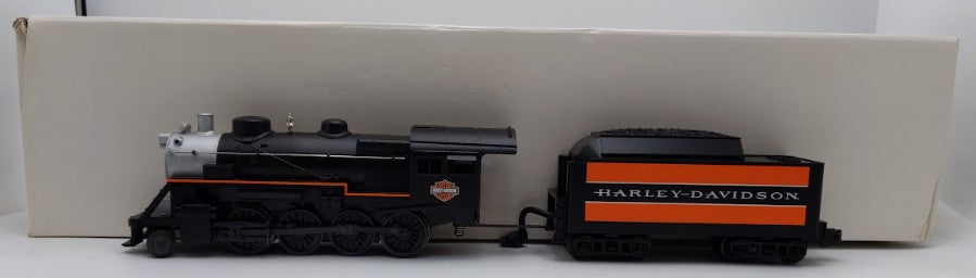 MTH 30-4149-1E O Gauge Harley-Davidson 2-8-0 Steam Engine & Tender with PS2 EX/Box