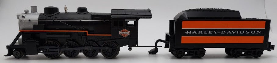 MTH 30-4149-1E O Gauge Harley-Davidson 2-8-0 Steam Engine & Tender with PS2 EX/Box