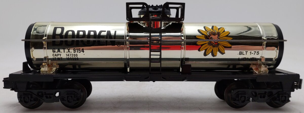 Lionel 6-9154 O Gauge Bordens Plated Gold Tank Car EX/Box