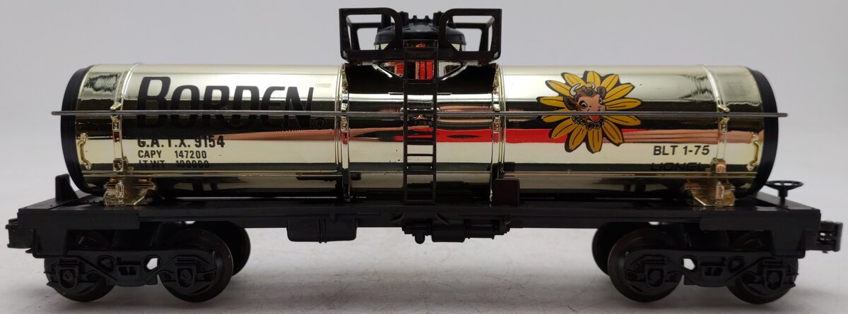 Lionel 6-9154 O Gauge Bordens Plated Gold Tank Car EX/Box