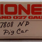 Lionel 6-7808 O Gauge Northern Pacific Pig Palace Stock Car EX/Box