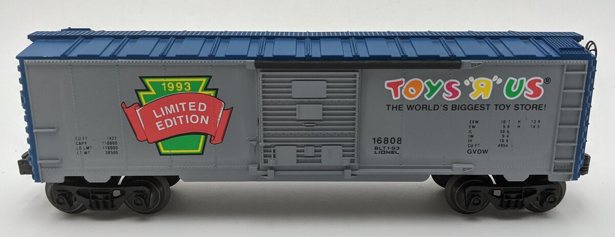 Lionel 6-16808 O Gauge Toys R Us Limited Edition 1993 Boxcar LN