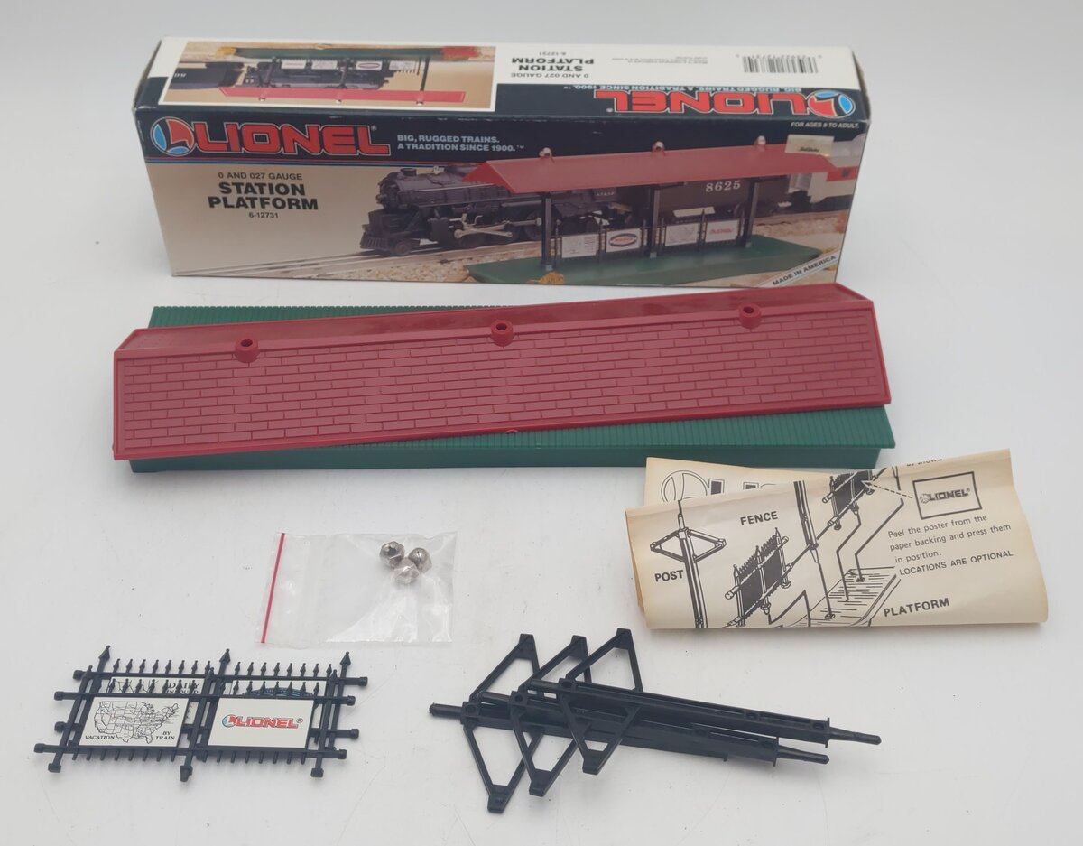 Lionel 6-12731 O Gauge Train Station Platform Model Building Kit LN/Box