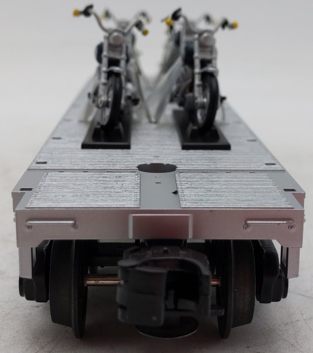 MTH 30-4181b O Gauge Harley Davidson Flatcar w/ Bike Load EX/Box