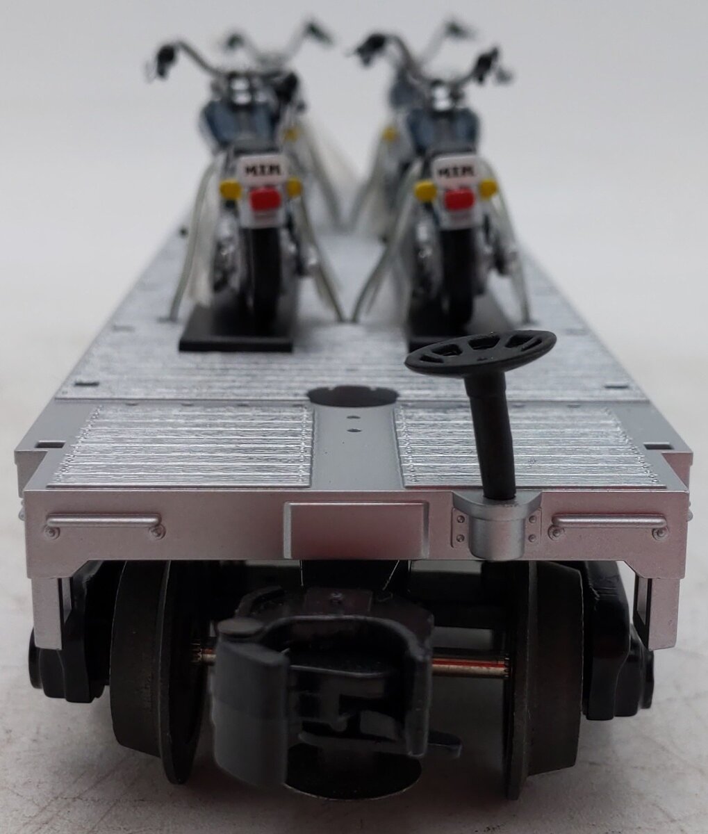 MTH 30-4181b O Gauge Harley Davidson Flatcar w/ Bike Load EX/Box