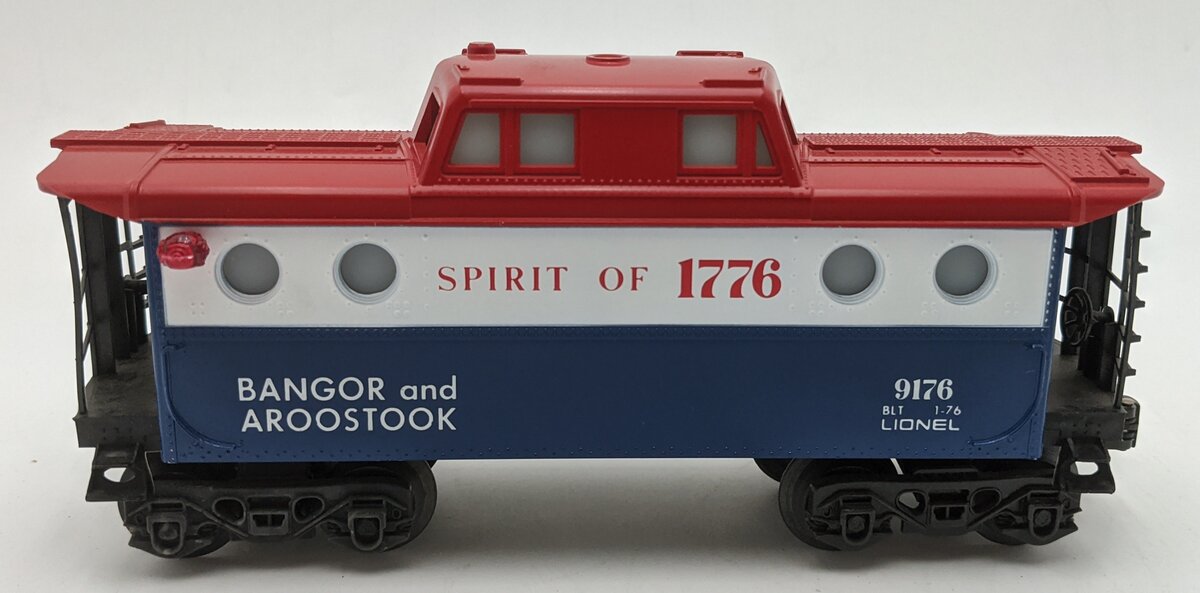 Lionel 6-9176 O Gauge Bangor & Aroostook "Spirit of1776" N5C Lighted Caboose EX