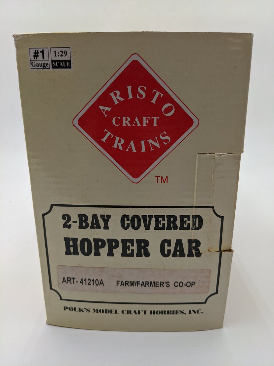 Aristo-Craft 41210 G Scale Farmer's Co-Op 2- Bay Hopper #58863 EX/Box