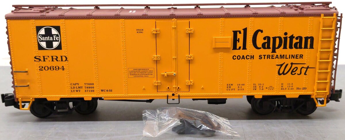 Aristo-Craft 46228-4 ATSF/Santa Fe El Capitan Reefer #20694 EX