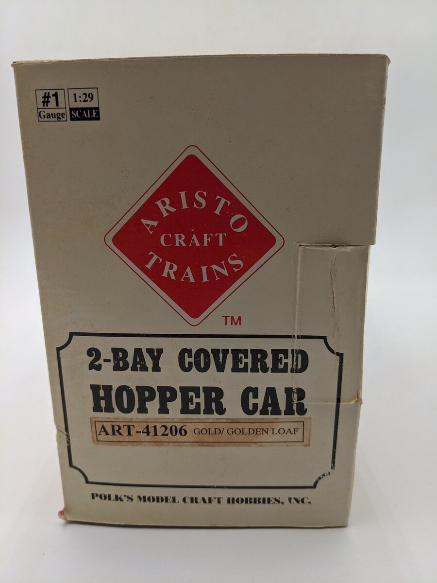 Aristo-Craft 41206 G Scale Golden Loaf 2-Bay Covered Hopper EX/Box
