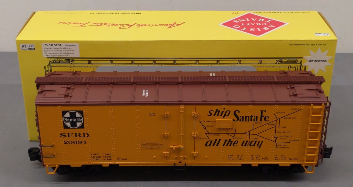 Aristo-Craft 46228-4 G Scale ATSF/Santa Fe El Capitan Reefer #20694 LN/Box