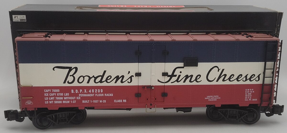 Aristo-Craft 46209 Borden's Fine Cheeses Reefer- Plastic Wheels EX/Box