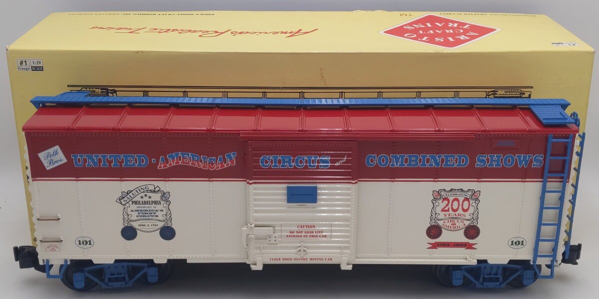 Aristo-Craft 46226 G Streel Circus Regrigerator Boxcar #101 EX/Box