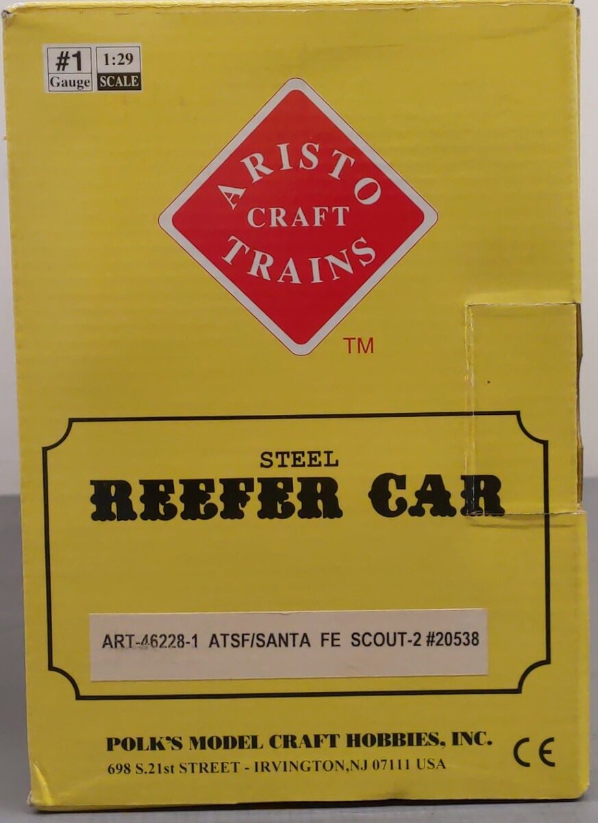 Aristo-Craft 46228-1 ATSF/Santa Fe Scout Reefer Car LN/Box