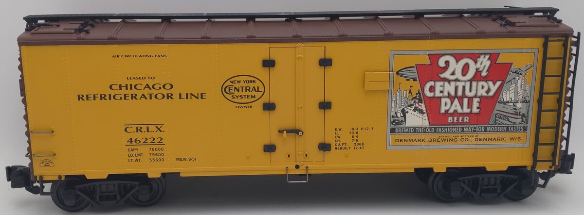 Aristo-Craft 46222 G Scale 20th Century Beer 40' Reefer EX/Box