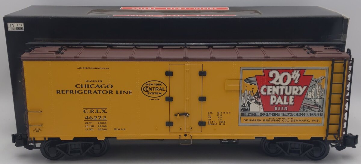 Aristo-Craft 46222 G Scale 20th Century Beer 40' Reefer EX/Box