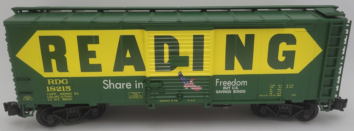 Aristo-Craft 46024 G Scale Reading Steel-Side Boxcar #18215 EX/Box