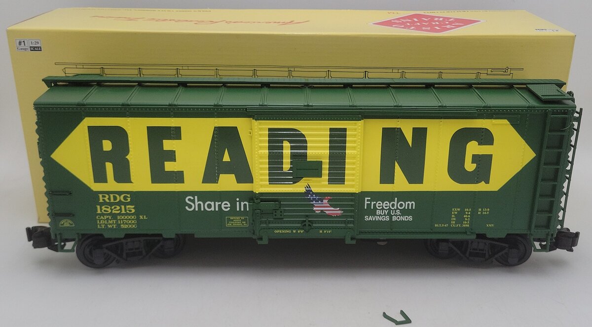 Aristo-Craft 46024 G Scale Reading Steel-Side Boxcar #18215 EX/Box