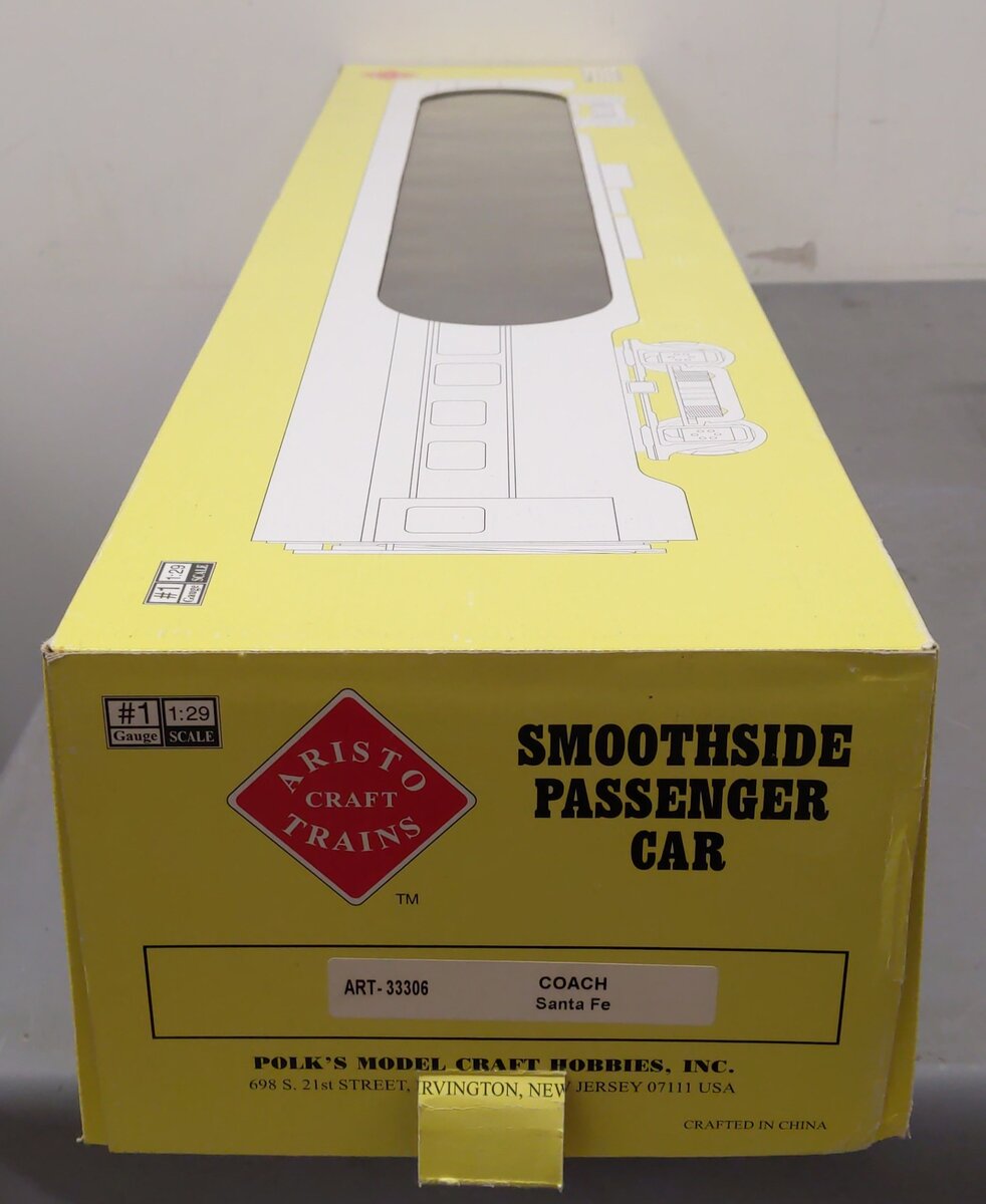 Aristo-Craft 33306 Santa Fe Smooth Side Coach Car