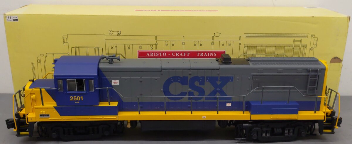 Aristo-Craft 22128 G Scale CSX GE U25B Diesel Locomotive #2501 EX/Box