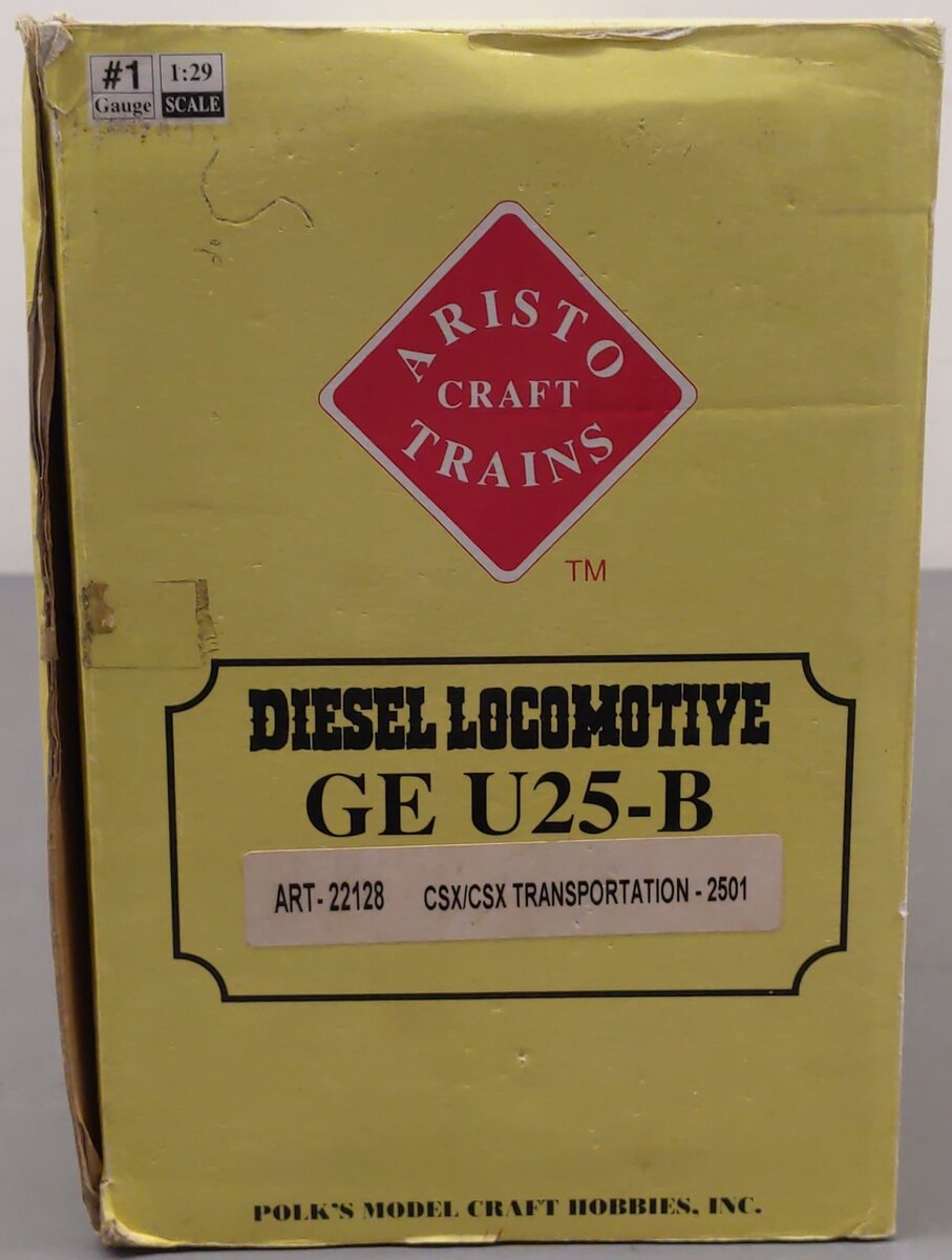 Aristo-Craft 22128 G Scale CSX GE U25B Diesel Locomotive #2501 EX/Box