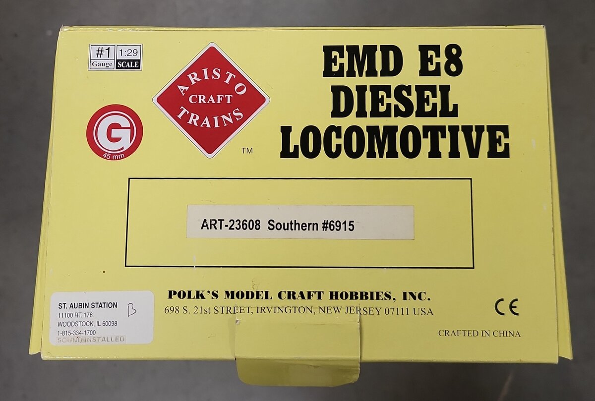 Aristo-Craft 23608 Southern EMD E-8 Diesel Locomotive #6915 LN/Box