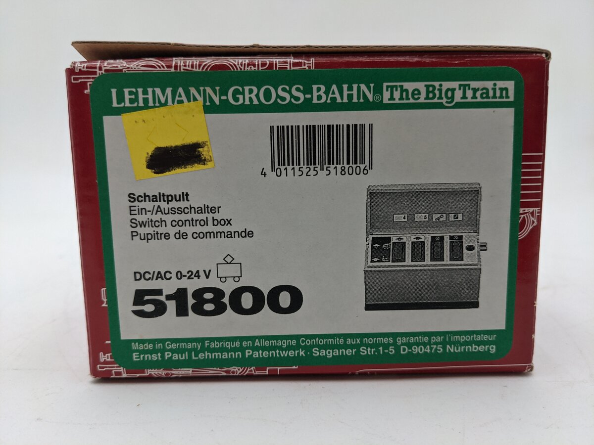 LGB 51800 G Scale On-Off Switch Control Box EX/Box