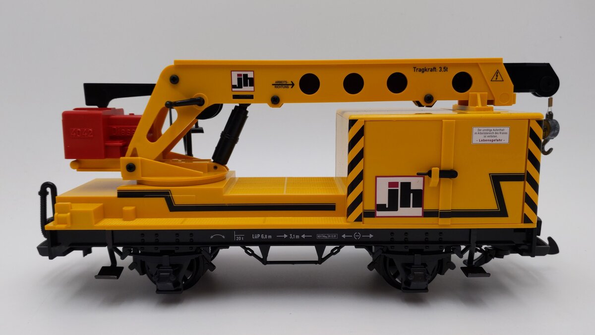 LGB 41420 G Scale J H Crane Car EX/Box